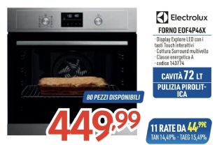 FORNO ELECTROLUX REX EOF4P46X 72L